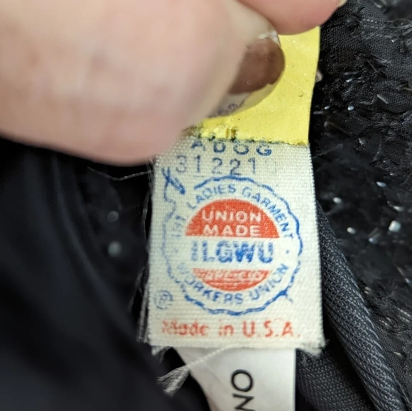 NWT Vintage Betsy & Adam Black Sparkle Midi Cocktail Party Dress Open Back 5/6 - Picture 4 of 16